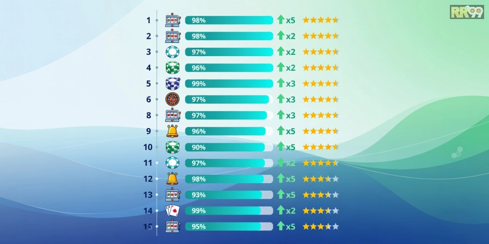 Top 15 nền tảng quay nổ hũ 69vn uy tín với infographic so sánh tỷ lệ thắng và ưu đãi